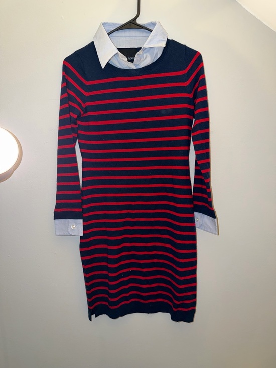 Cynthia Rowley Dresses & Skirts - Cynthia Rowley Navy and Red Striped Dress